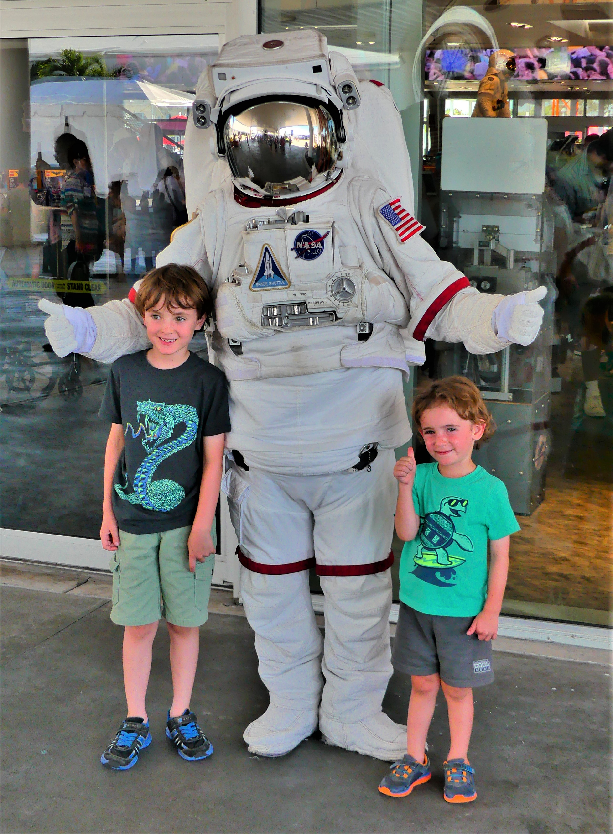 spaceman and kids