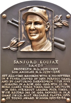 Koufax plaque (2)