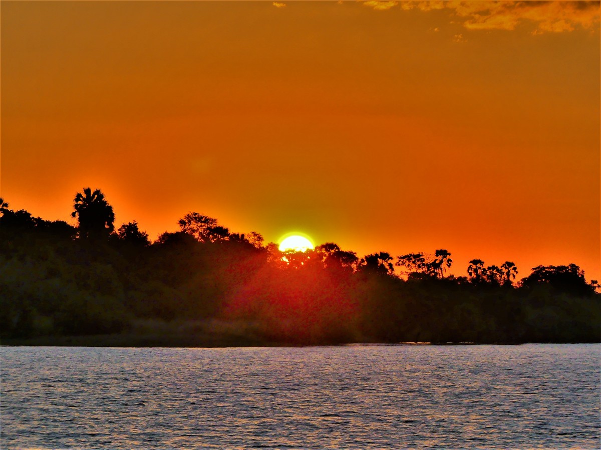 sunset over Zambezi River